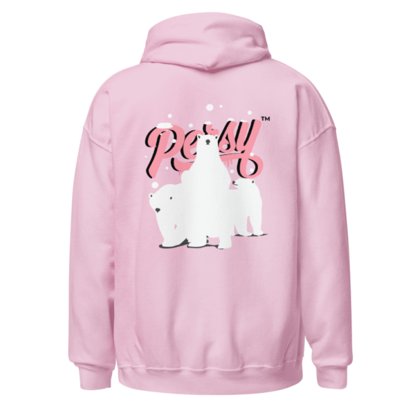 Persy polar bear graphic hoodie pink 1